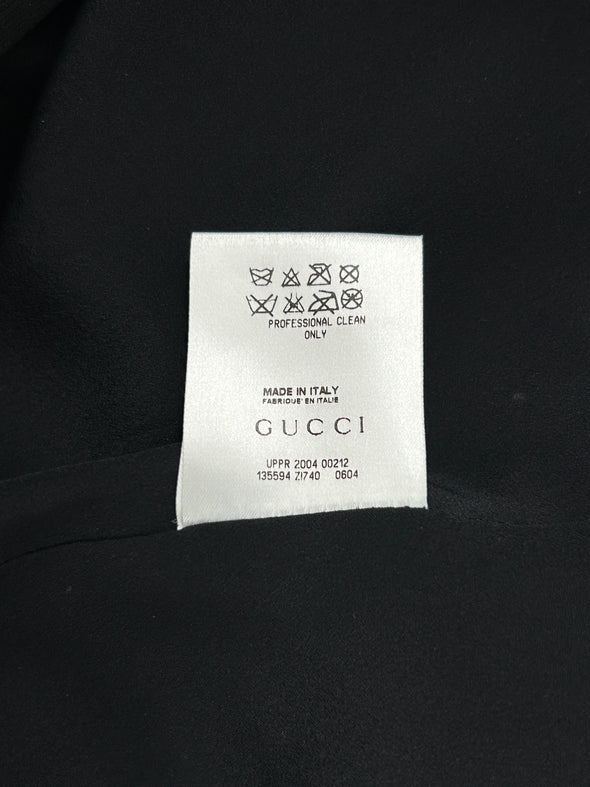 Manteau en soie et fourrure