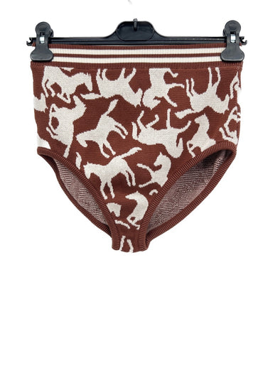 Culotte en maille marron