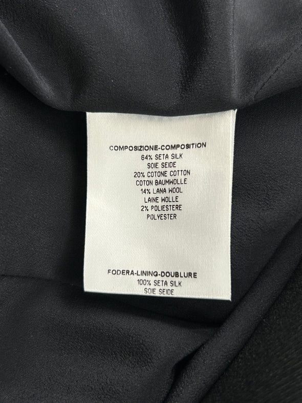 Manteau en soie et fourrure