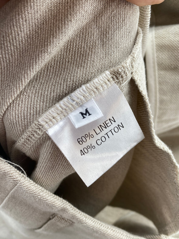 Pantalon en lin beige