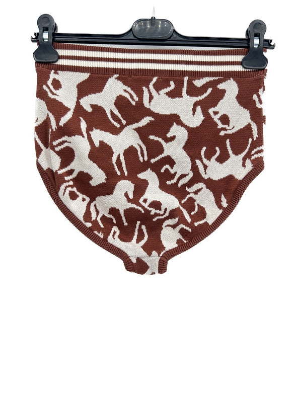 Culotte en maille marron