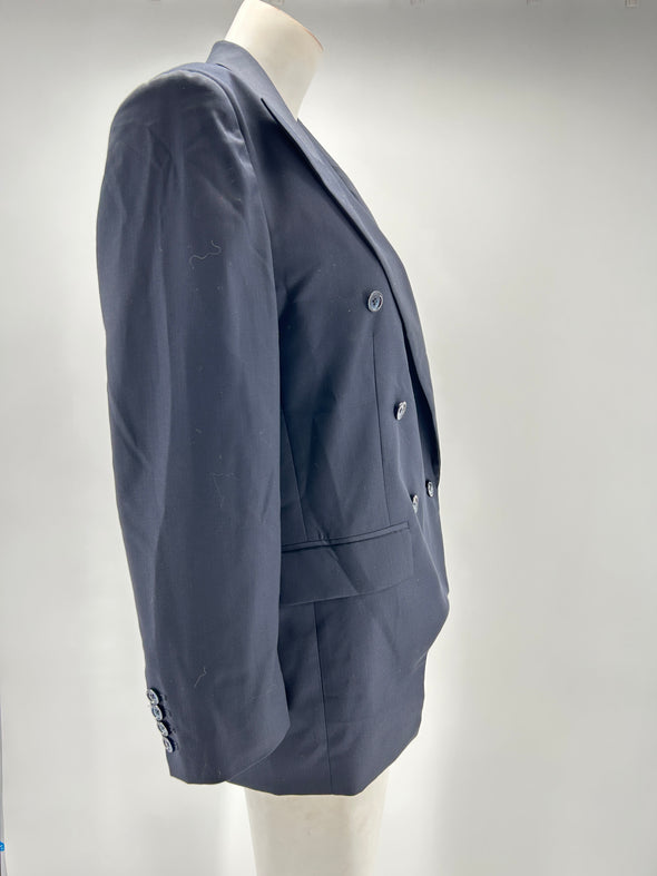 Veste asymétrique bleu marine