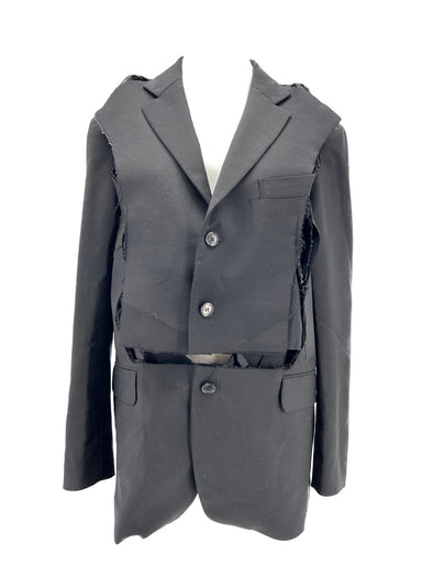 Blazer noir en laine