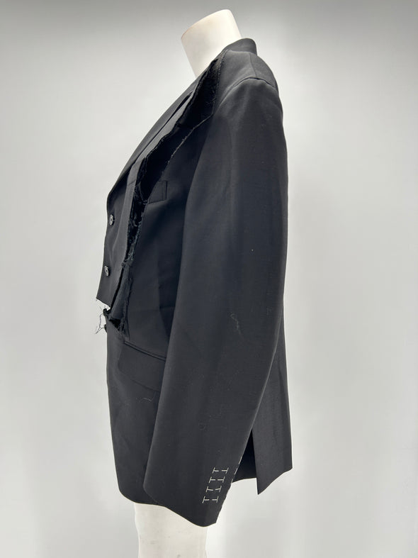 Blazer noir en laine
