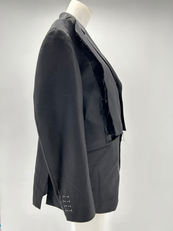 Blazer noir en laine