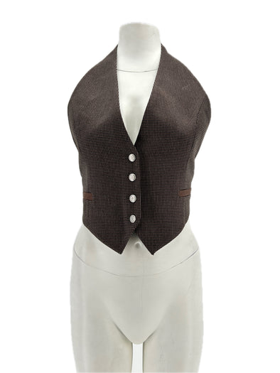 Gilet sans manches marron