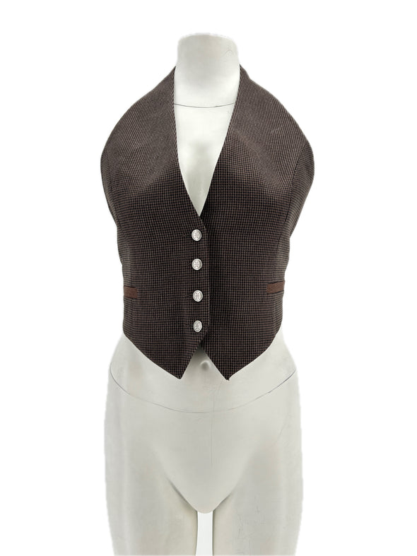 Gilet sans manches marron
