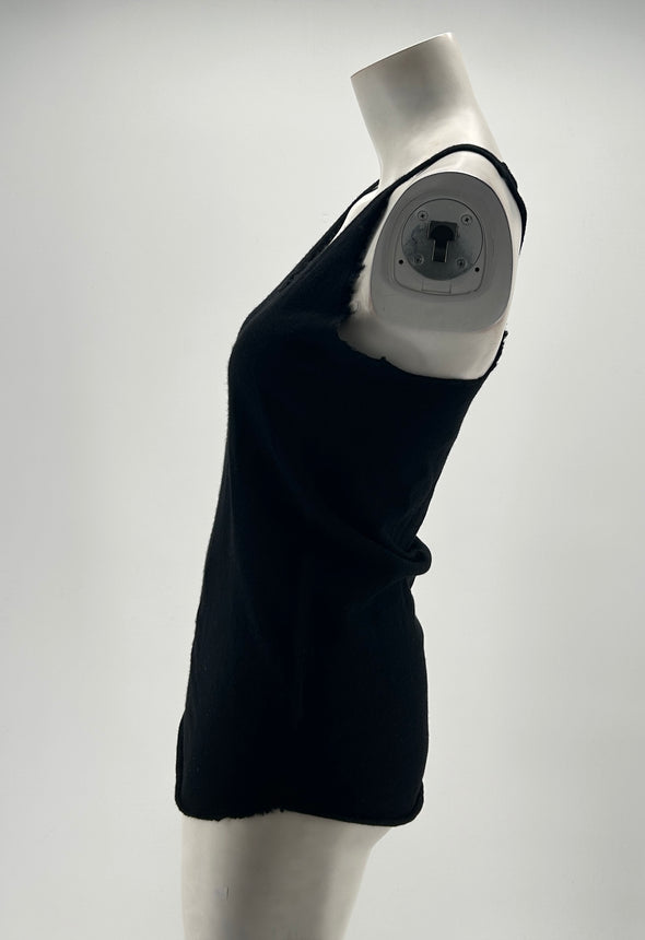 Débardeur noir en cachemire