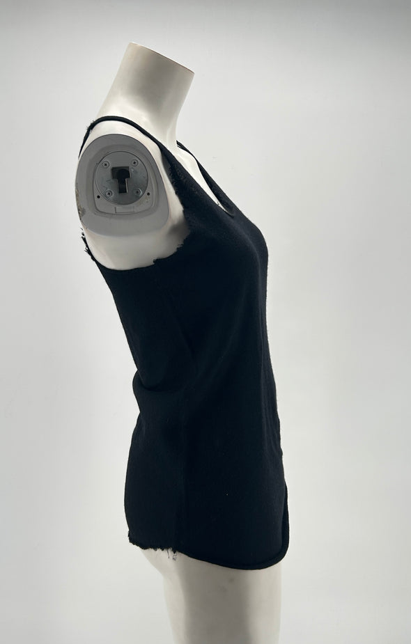 Débardeur noir en cachemire