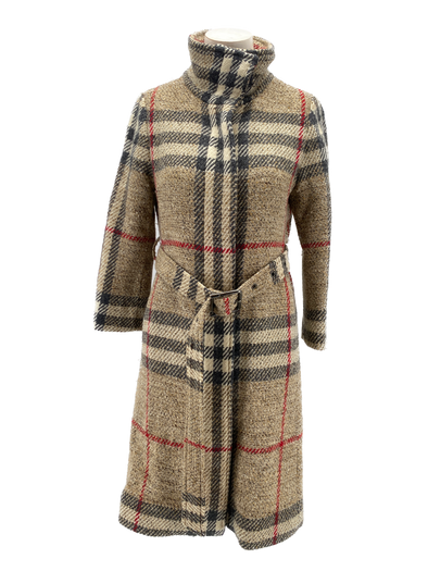 Manteau en laine imprimé