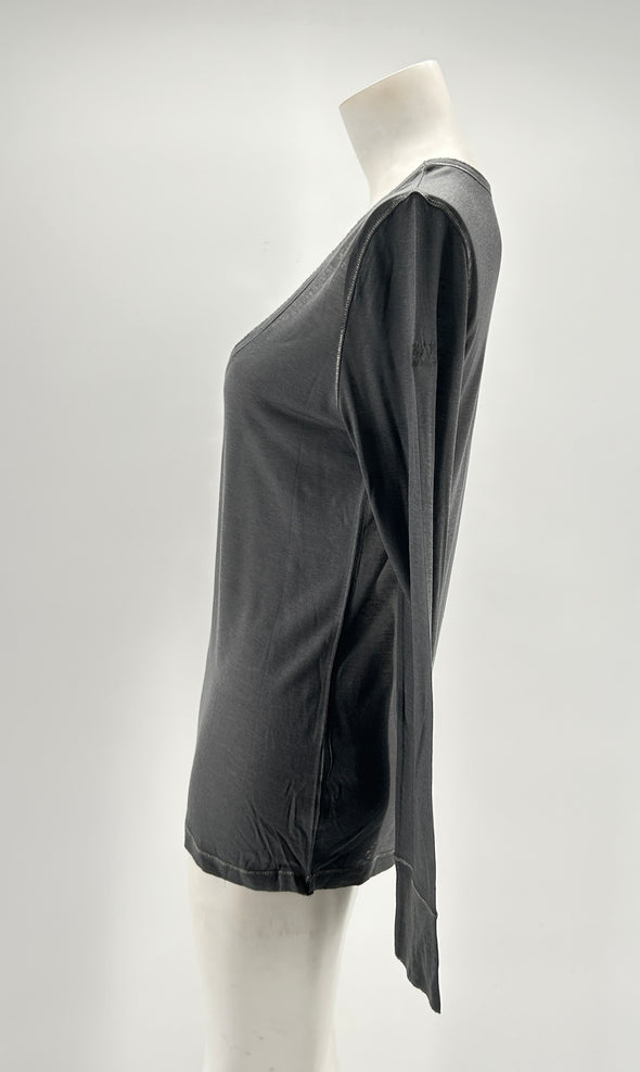 Top gris à manches longues