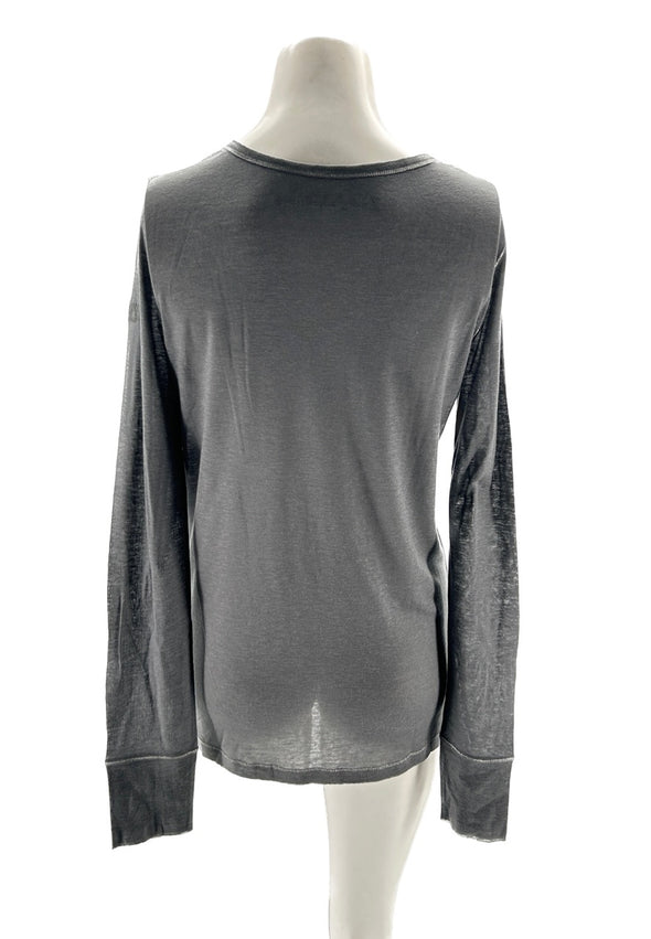 Top gris à manches longues