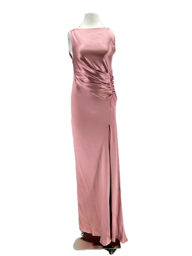 Robe bustier en soie rose