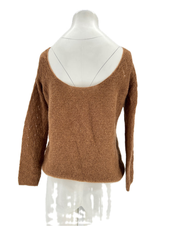 Pull en laine marron