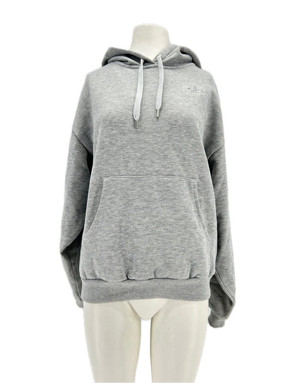Sweat à capuche gris