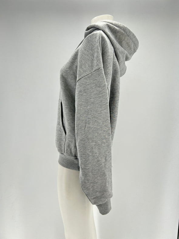 Sweat à capuche gris