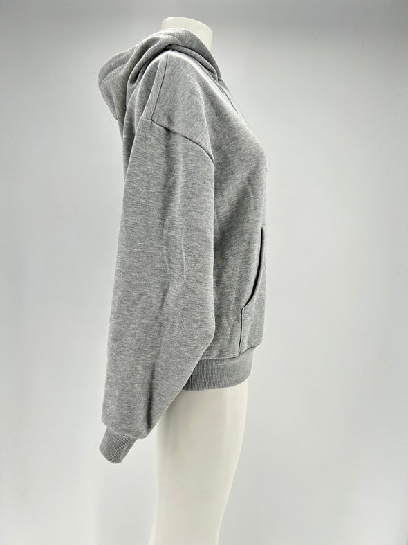 Sweat à capuche gris