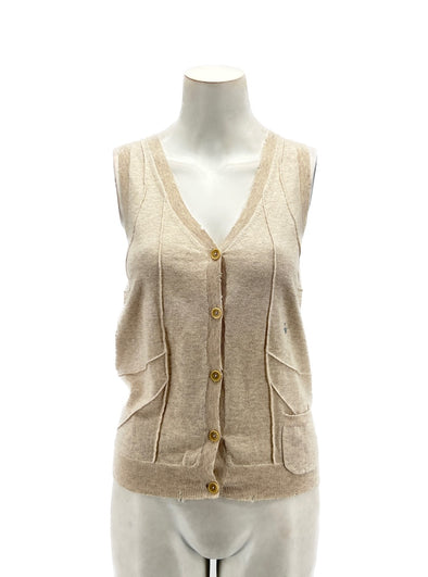 Gilet beige sans manches