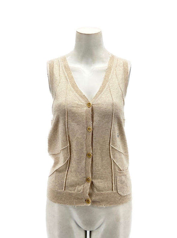 Gilet beige sans manches