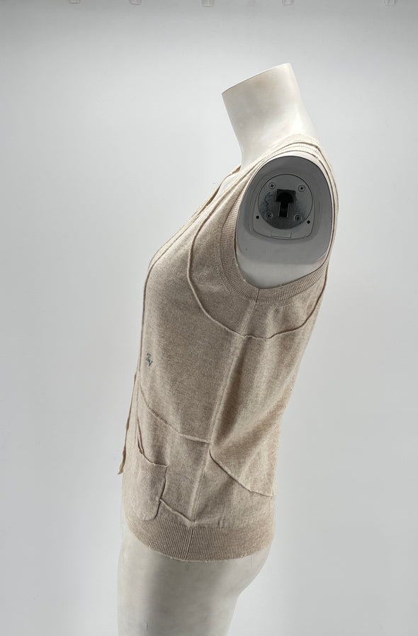 Gilet beige sans manches