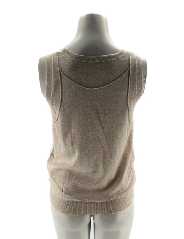 Gilet beige sans manches
