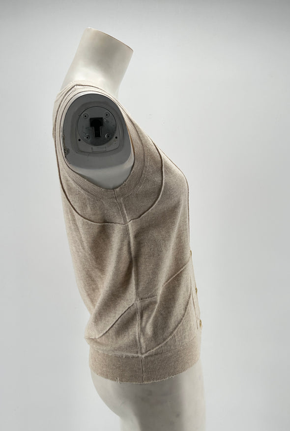 Gilet beige sans manches