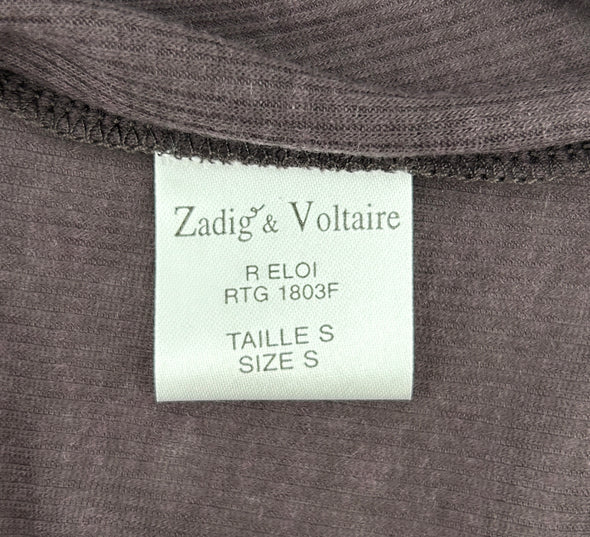T-shirt aubergine à manches longues