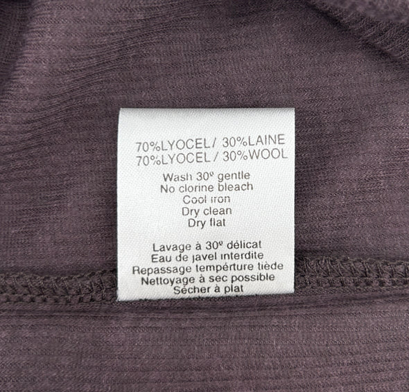 T-shirt aubergine à manches longues