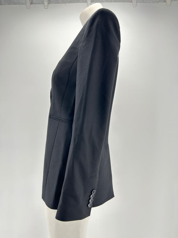 Gilet de costume noir avec imprimés au dos