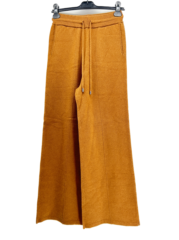 Pantalon en cachemire marron