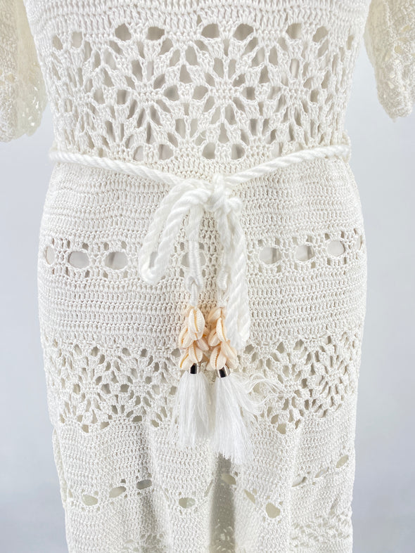 Robe blanche en crochet