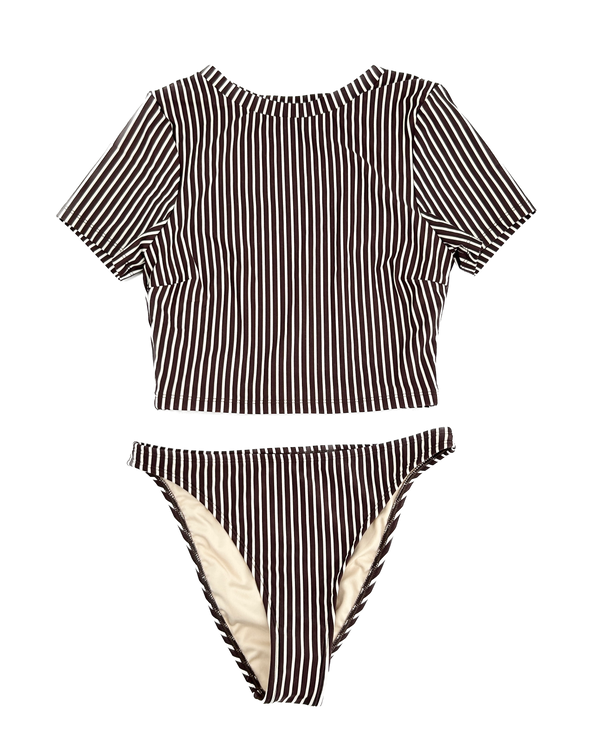 Ensemble de maillot de bain rayé