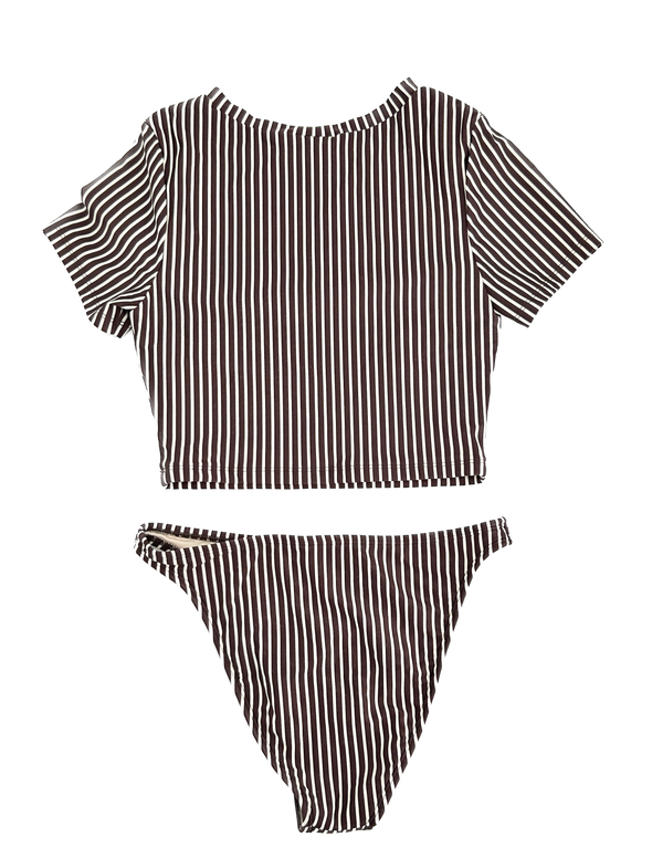 Ensemble de maillot de bain rayé