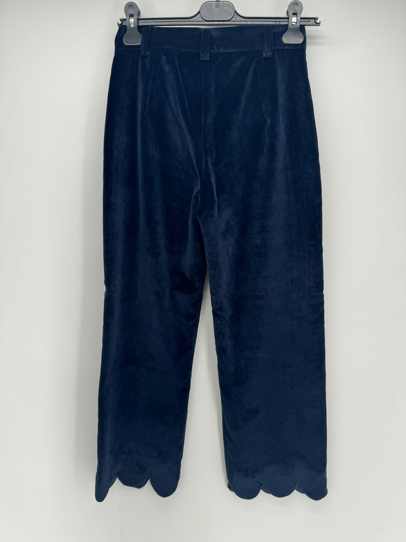 Pantalon en velours bleu nuit