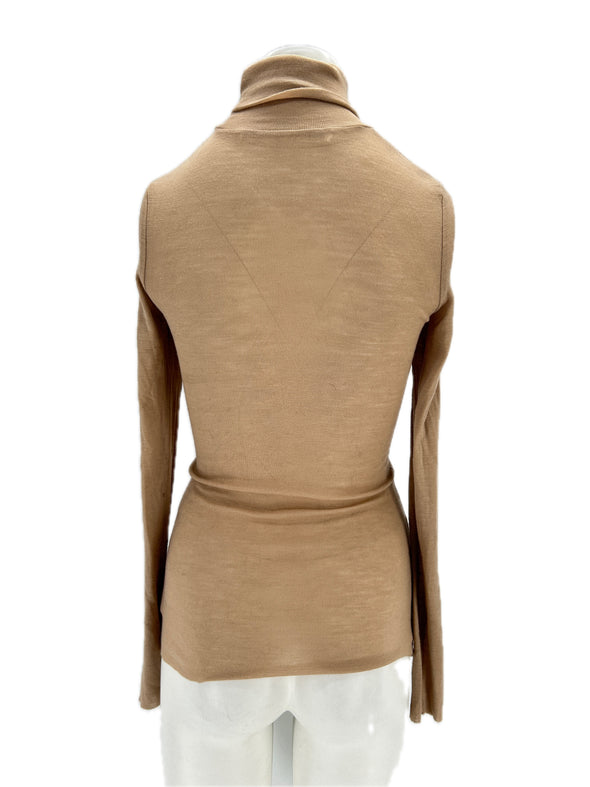 Tee-shirt col roulé en laine