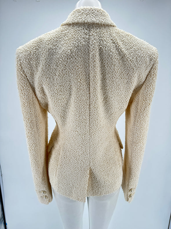Veste en laine beige