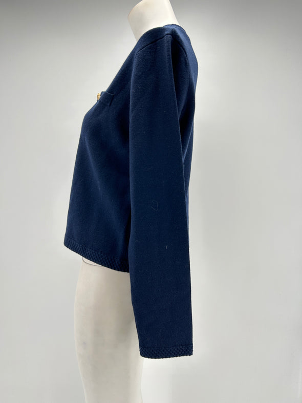 Cardigan bleu marine en laine