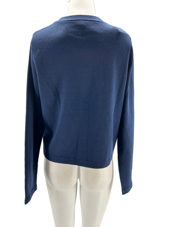 Cardigan bleu marine en laine