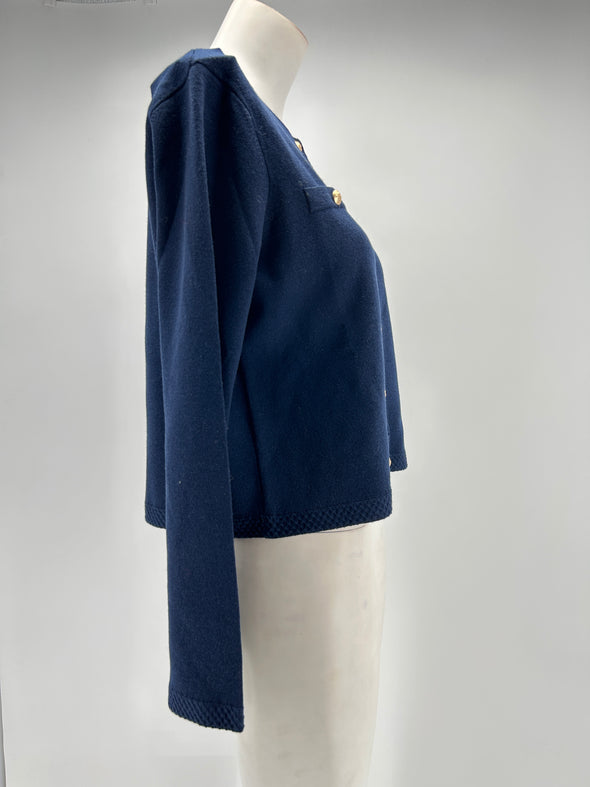 Cardigan bleu marine en laine