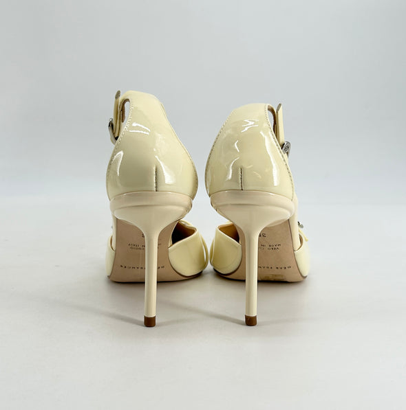 Escarpins en cuir écru "Rose"