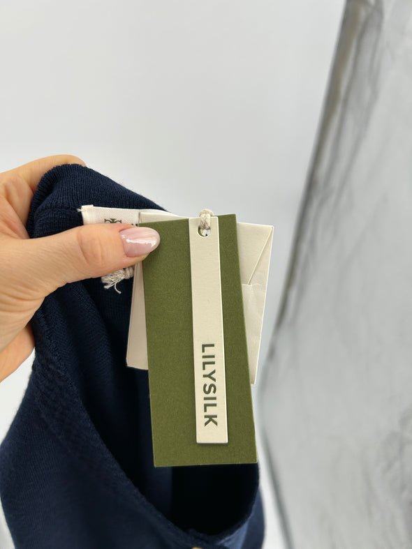 Cardigan bleu marine en laine