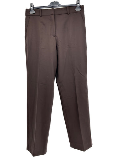 Pantalon droit marron en laine