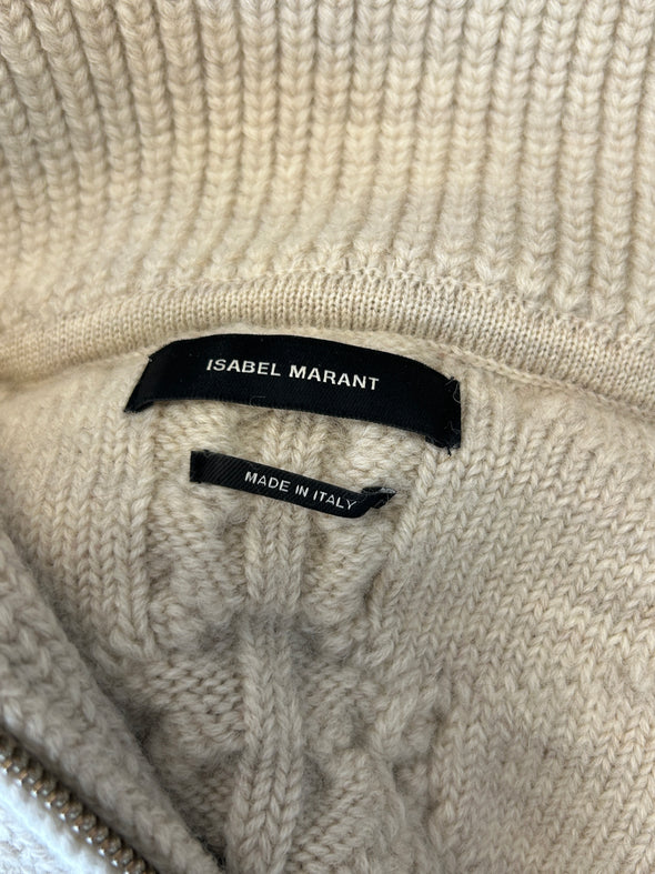Pull en laine beige