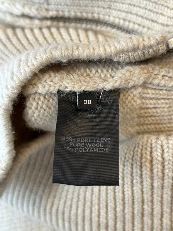 Pull en laine beige