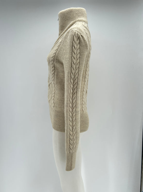 Pull en laine beige