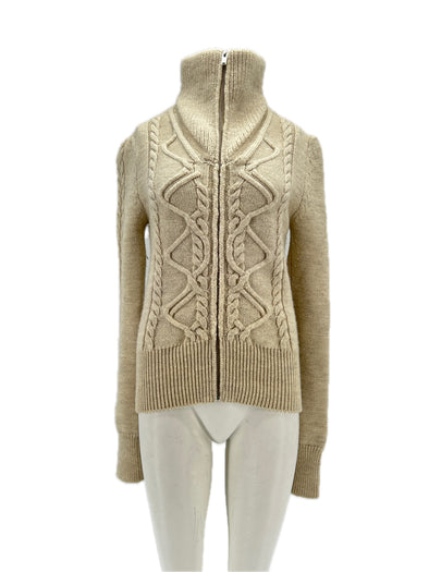 Pull en laine beige