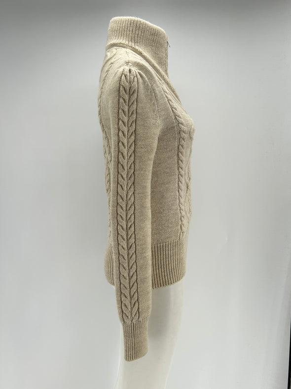 Pull en laine beige