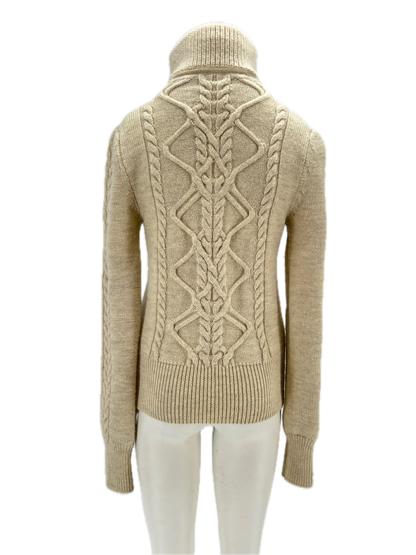 Pull en laine beige