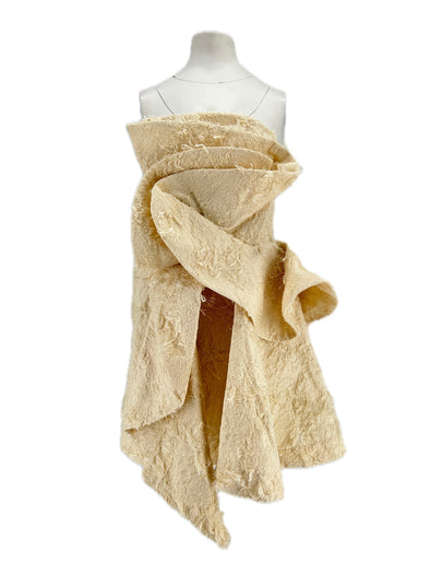 Robe bustier beige