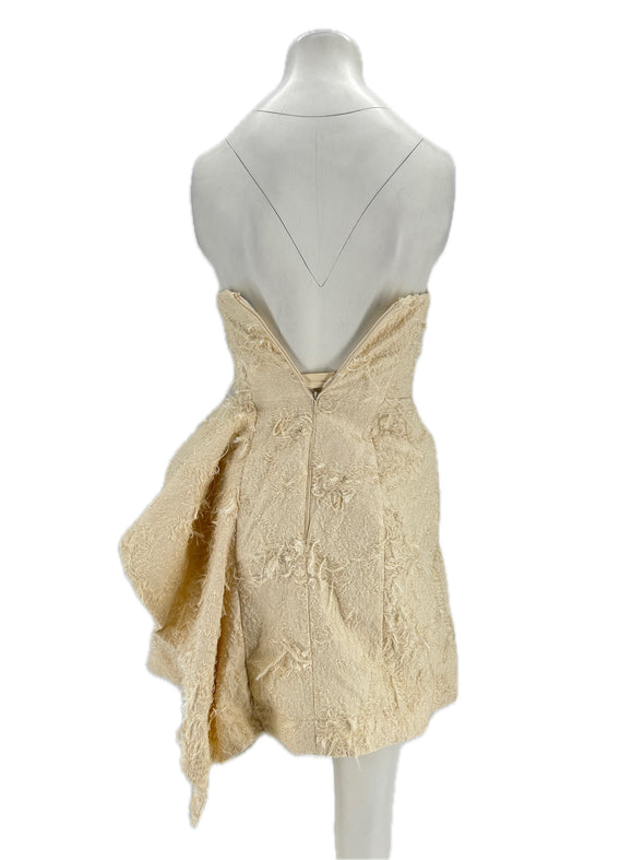 Robe bustier beige